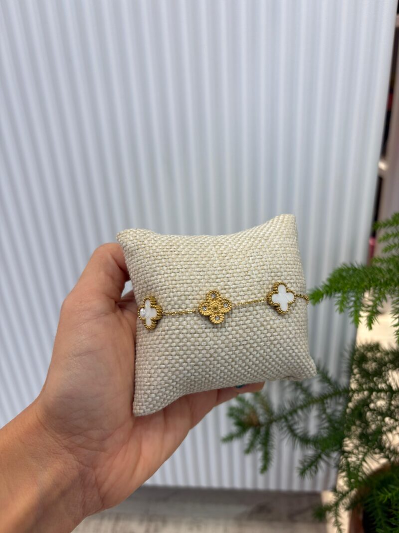 BEYAZ-GOLD YONCA BİLEKLİK - Görsel 2