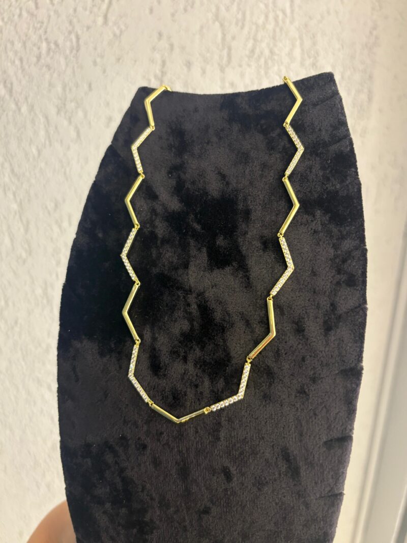 ZİKZAK SHINY DETAY KOLYE - Görsel 10