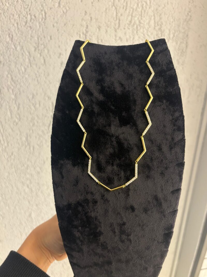 ZİKZAK SHINY DETAY KOLYE - Görsel 7